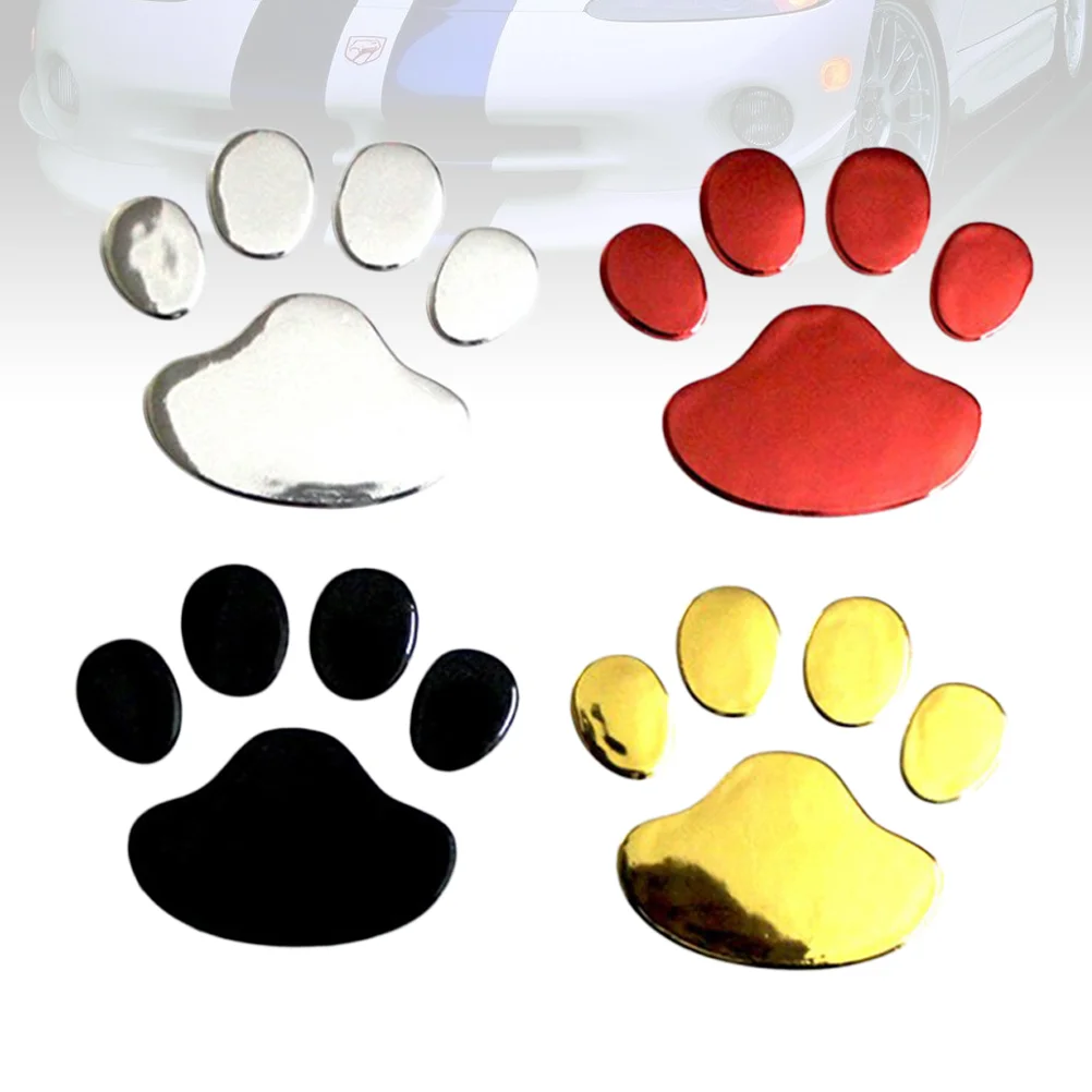 

4 Pairs of Car Stickers Creative PVC Scratch Dog Claw Fashion Decals Car Sticker Accessory for Car Decor