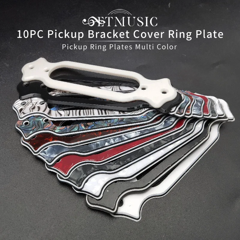 

10Pcs Single Coil Pickup Changed into Acoustic Guitar Sound Hole Pickups Support Bracket Cover Single Coil Pickup Ring Plates