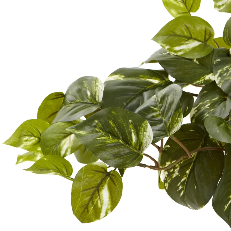 

Gorgeous 16" Artificial Pothos Plant in Decorative Rectangle Planter, Green