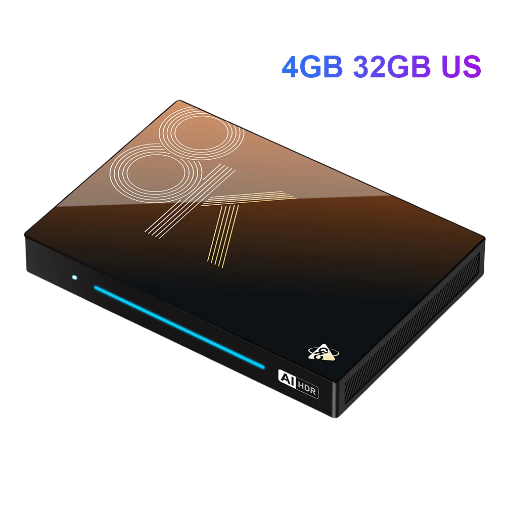 Set Top Box Android 14.0 WiFi 6 BT 5.4 Восьмиядерный процессор 4/8 ГБ ОЗУ 32/128 ПЗУ HD медиаплеер 8K AV1