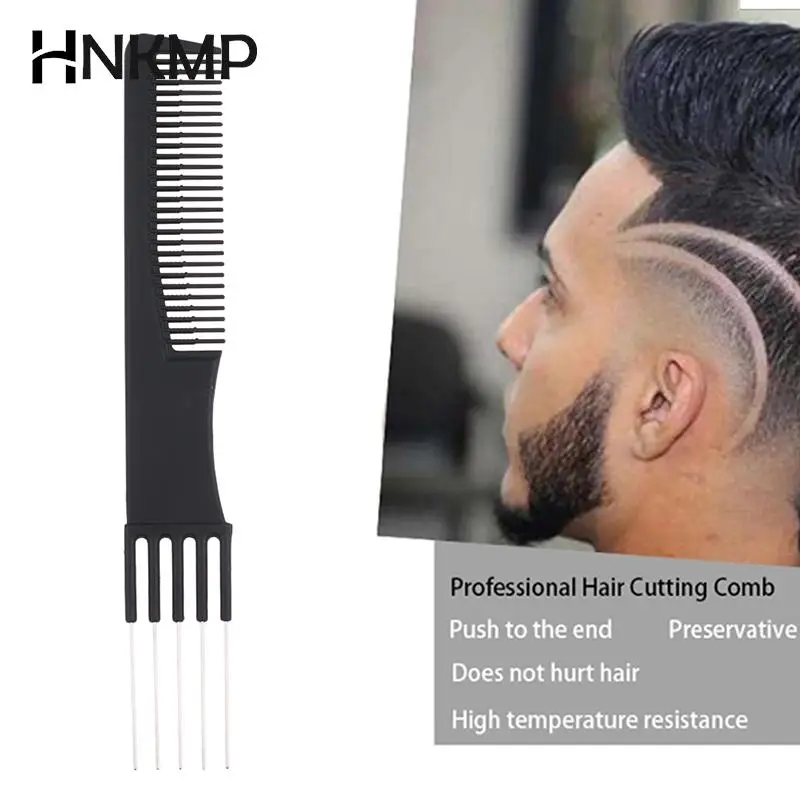 

1 Pcs Barber Salon Double Sided Tooth Hair Comb Steel Needle Tail Comb Hairdressing