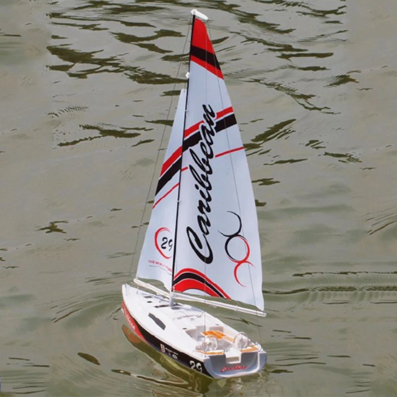 

RC Sailboat Model Caribbean Sea 8802 2.4G Scale Wind-driven Ship Model with Control Full Set