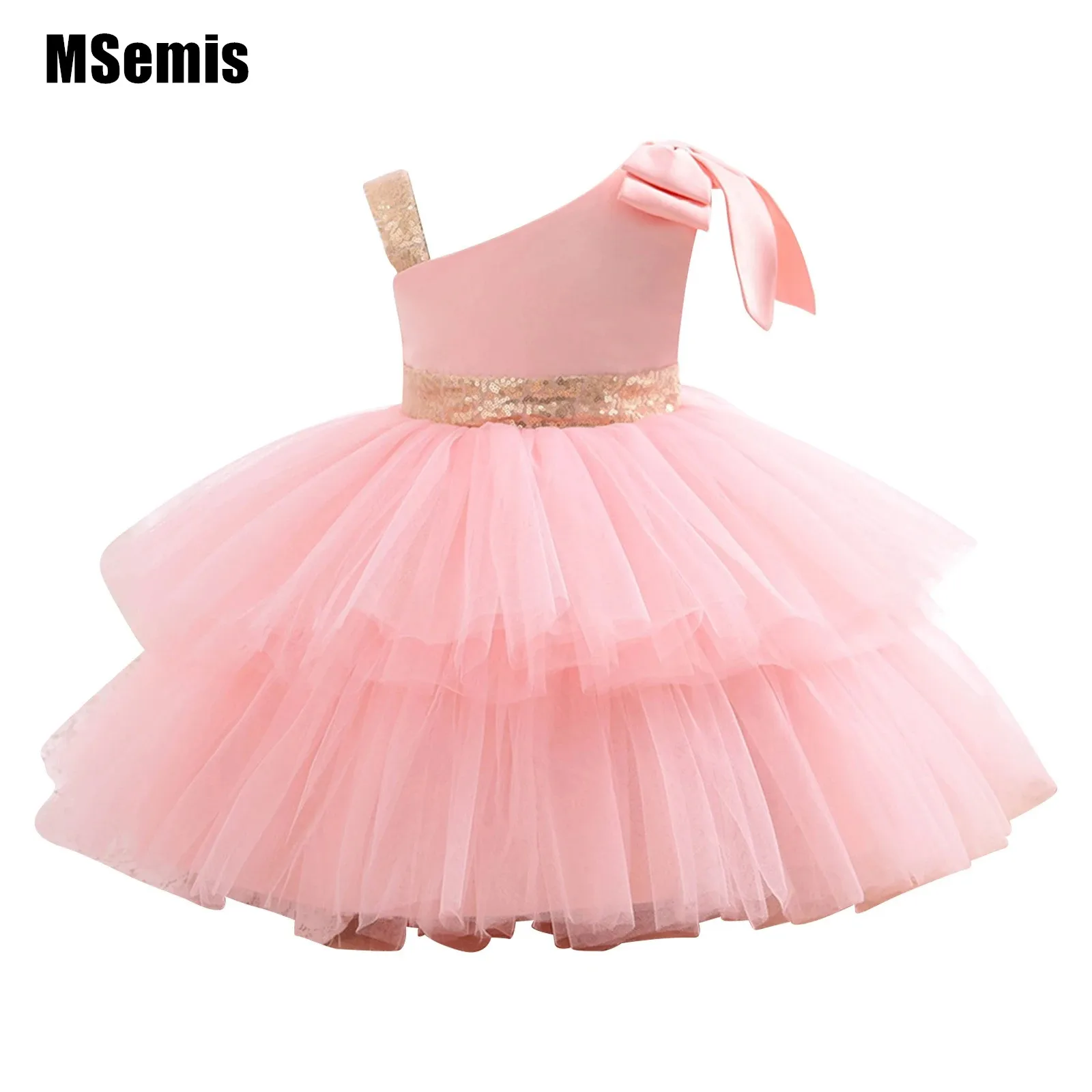 

Платье принцессы без рукавов, с блестками и бантом