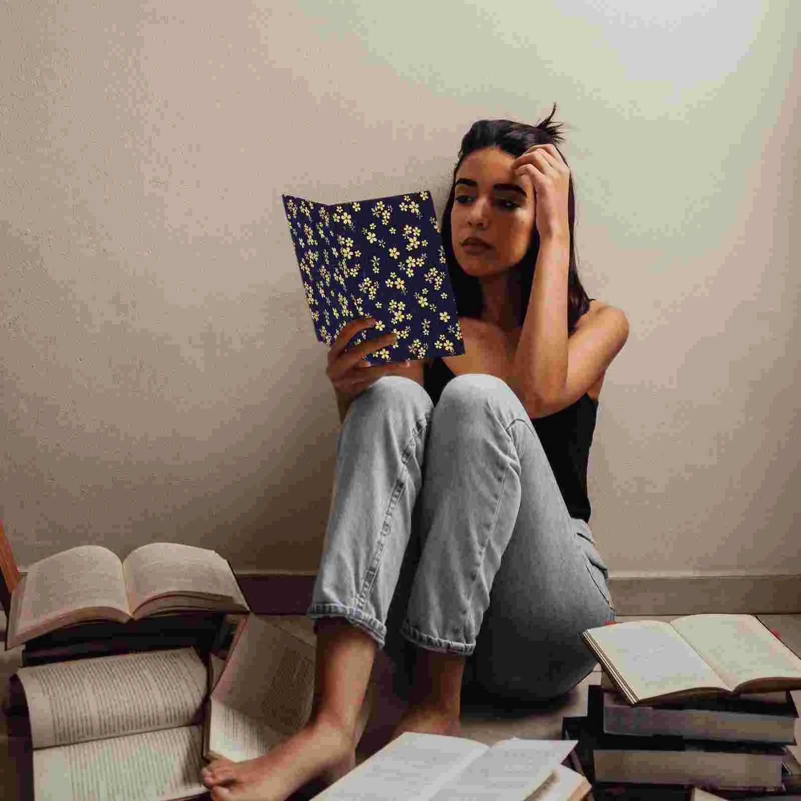 Журнал Бронзовая ручная книга Обложка книги Цветок вишни Рукав Студенческий