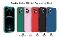 new creative two color 360 phone casefor xiaomi redmi 9a 9c k40 mi 10t 11 11x 11i lite pro plus 5g pocom3 antifall protect cover