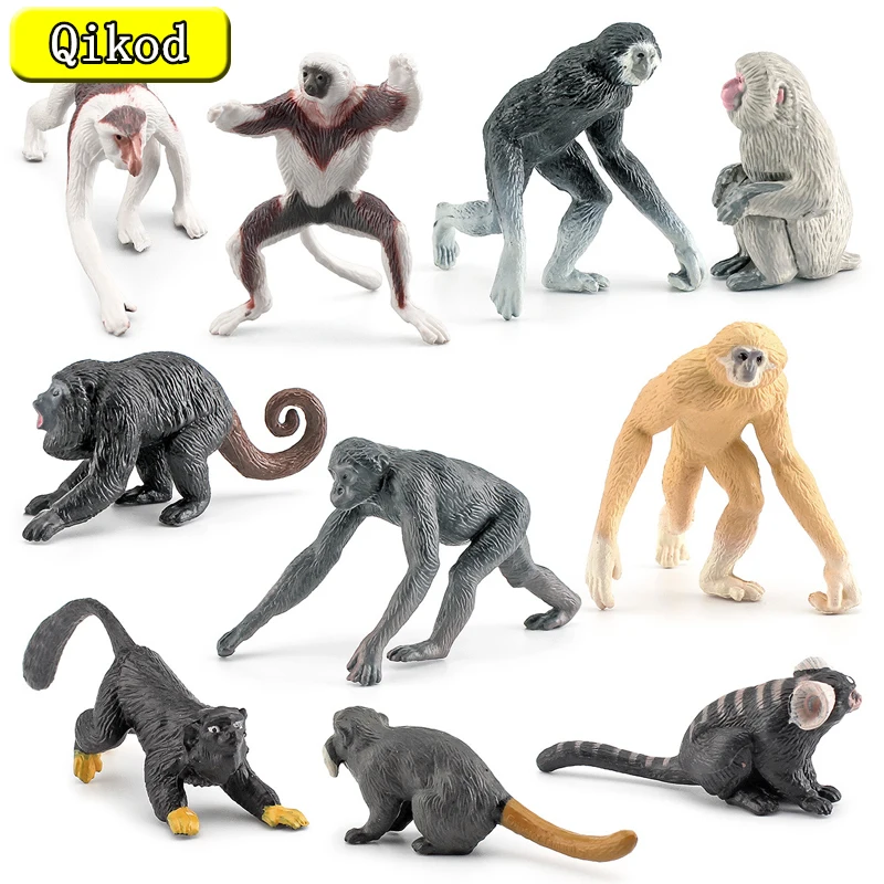 

New Simulation Jungle Wildlife Model Monkey Chimpanzees Apes Figurine Action Figures Home Decor Children Desktop Decorative Toys