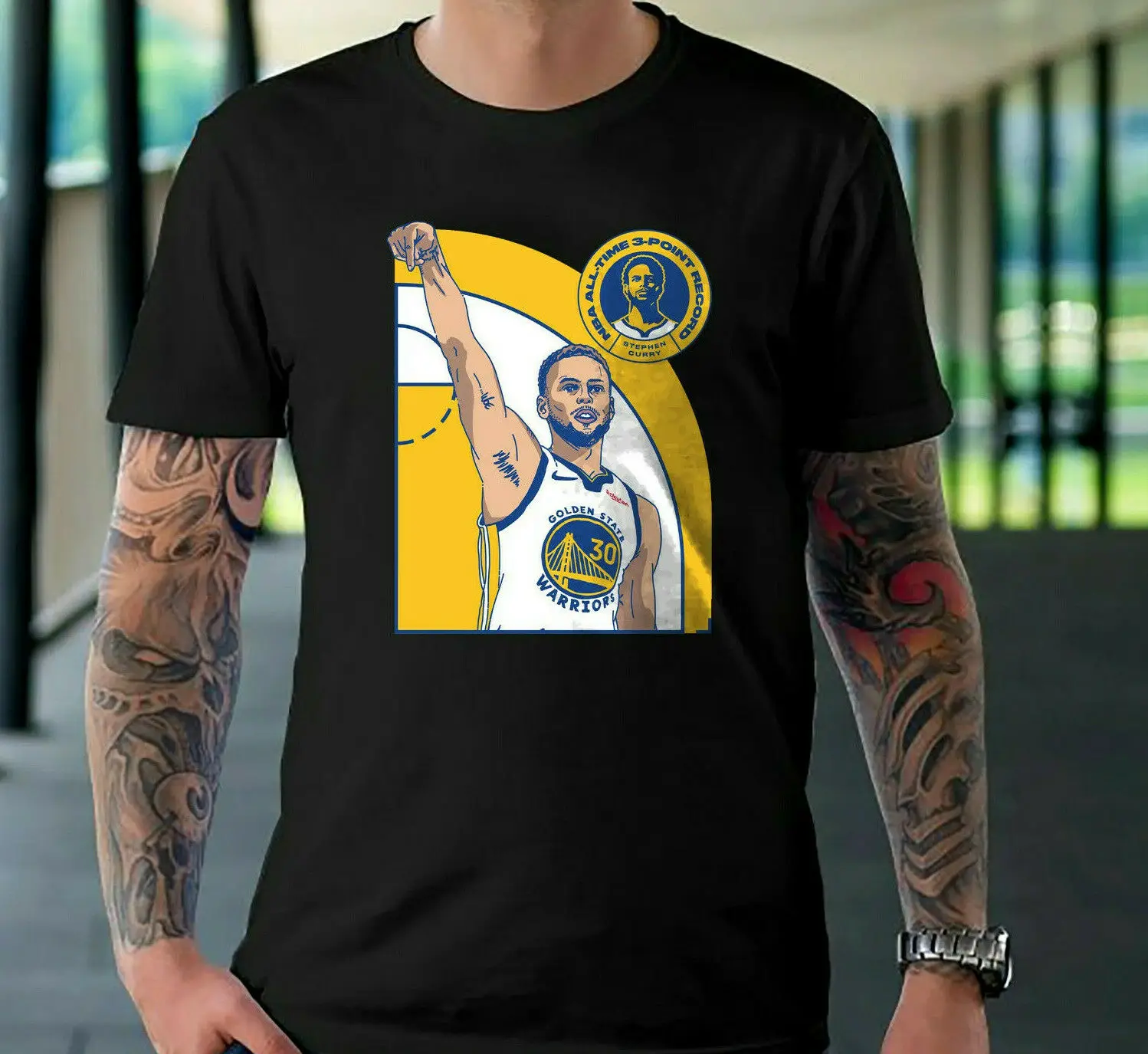 

Golden State Warriors' Stephen Curry All Time 3 Point Leader T-Shirt