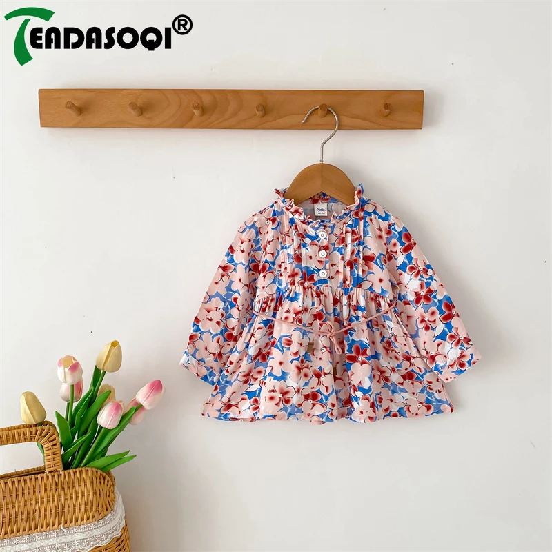 Детское платье с длинным рукавом на возраст 6-36 месяцев