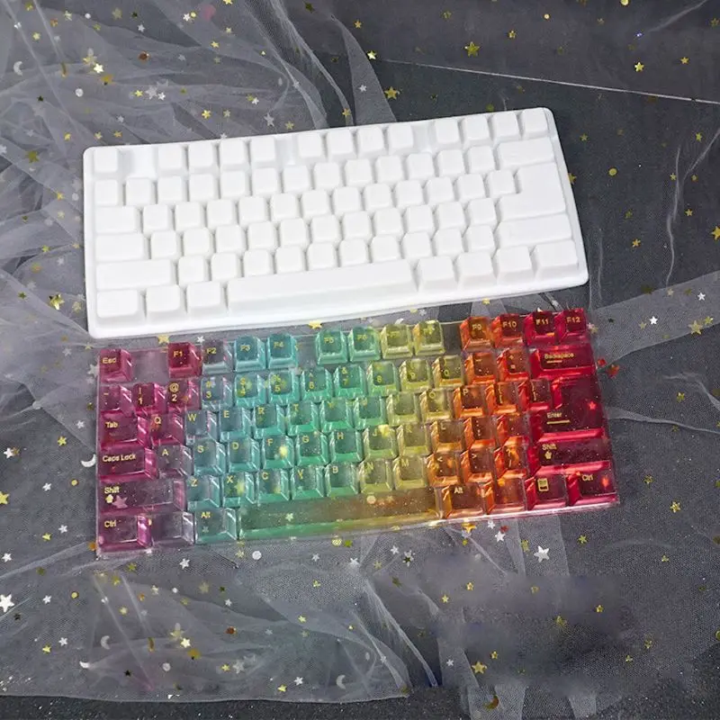 Mechanical Computer Keyboard Shape Epoxy Resin Silicone Keycap Mold DIY Soap Chocolate Candy Mould Craft Clay Decorating Tools