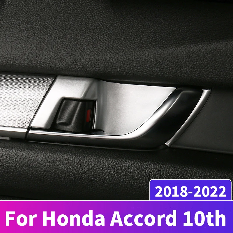 

ABS Carbon Car styling Inner Door Handle Bowl Cover Trim Stickers Interior Moulding For Honda Accord 10th 2018-2022 Accessories