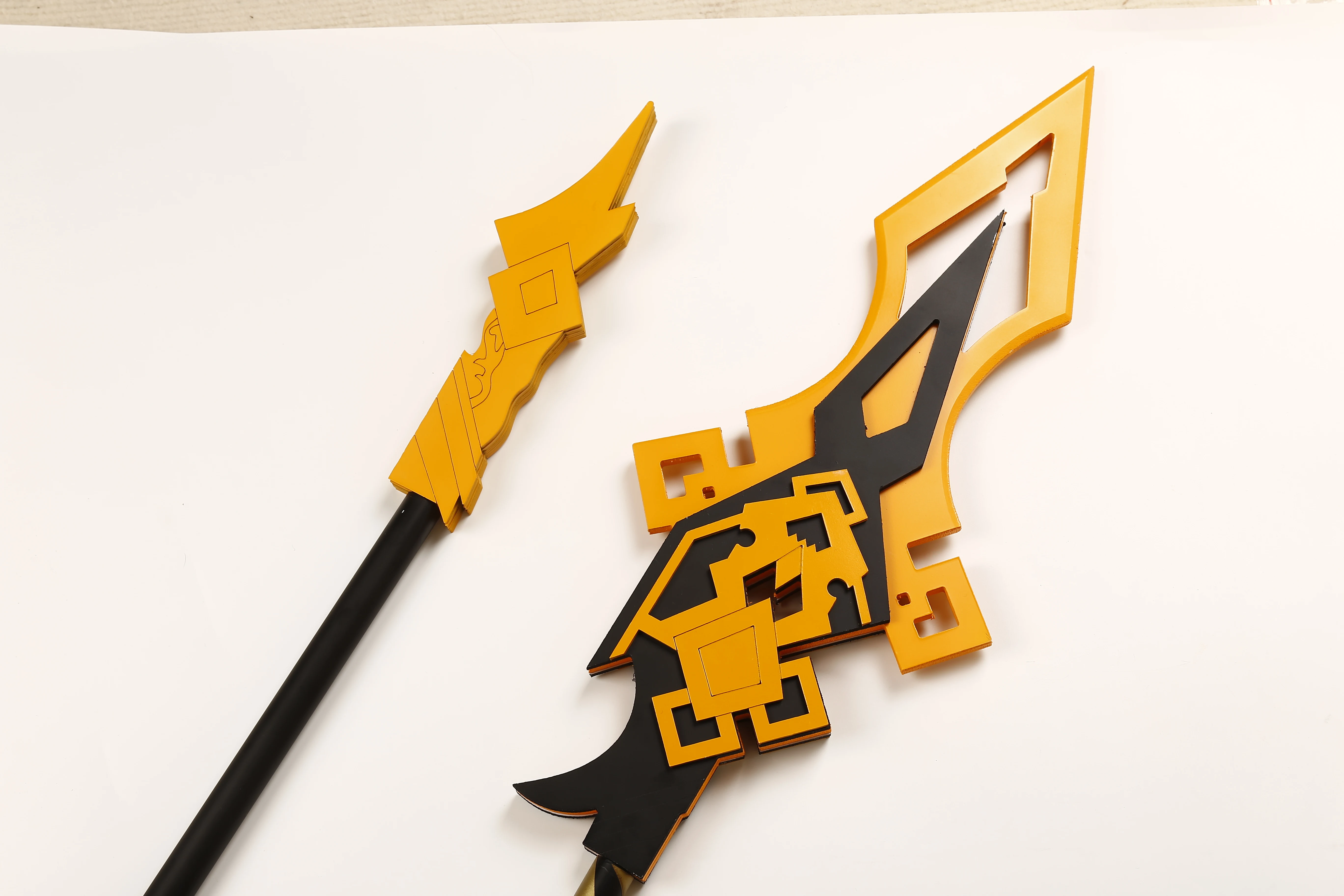 Игра Genshin Impact Cosplay Zhongli копье оружие Zhong li длинные парики меч руки Косплей