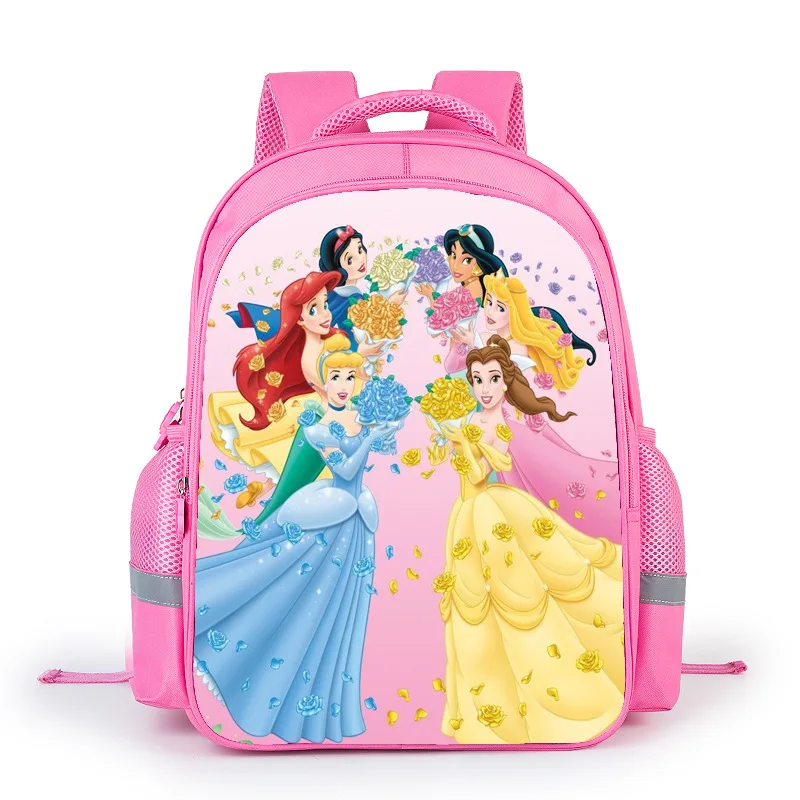 Школьные ранцы для девочек, детские рюкзаки Disney для принцесс, 16 дюймов