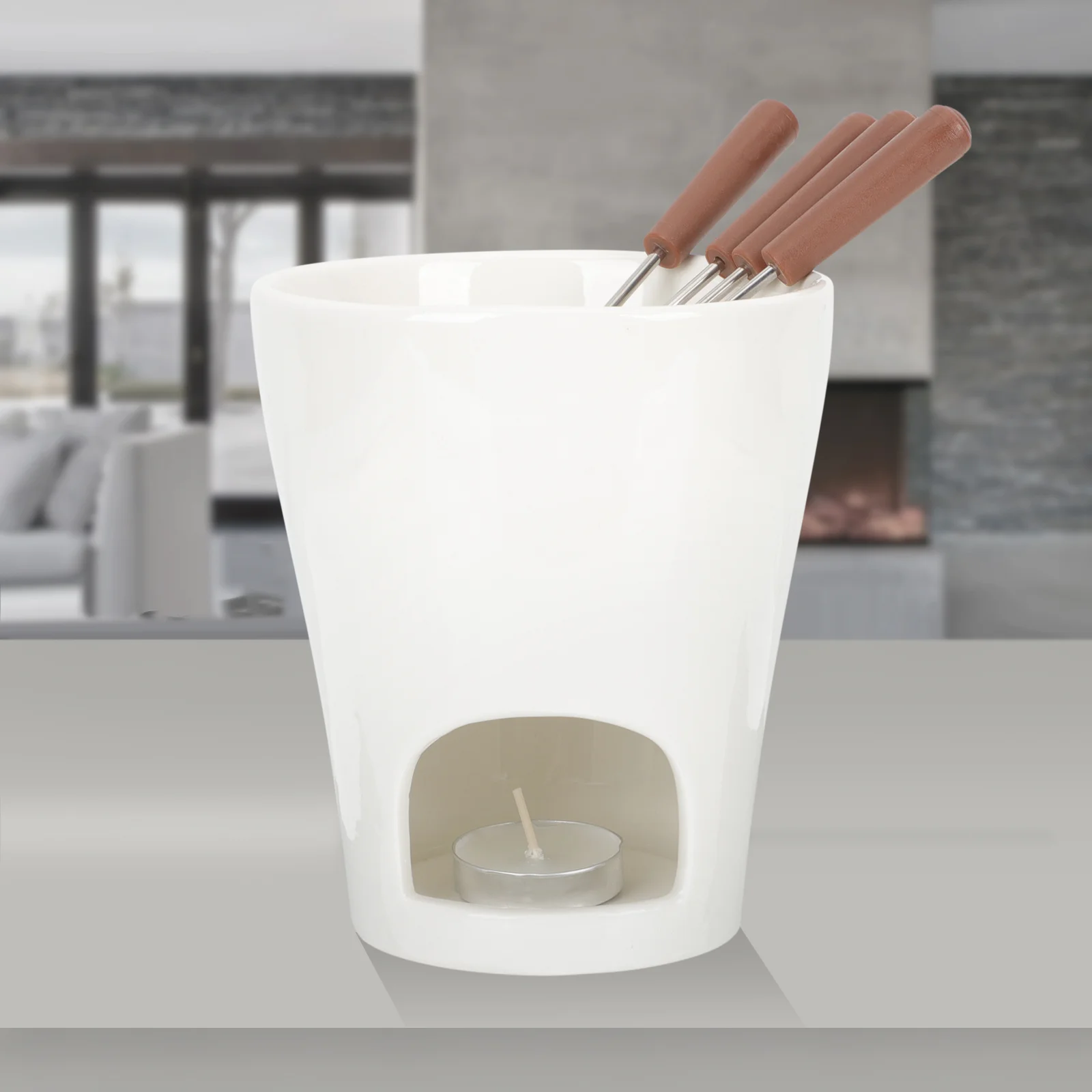 

Fondue Pot Warmer Melting Butter Chocolate Ceramic Cheese Mini Maker Set Saucepanmakingcream Candy Stove Ice Compact Chocolates