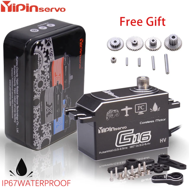 Yipinservo бесщеточный металлический сервопривод 10кг 15кг 20кг 25кг ...