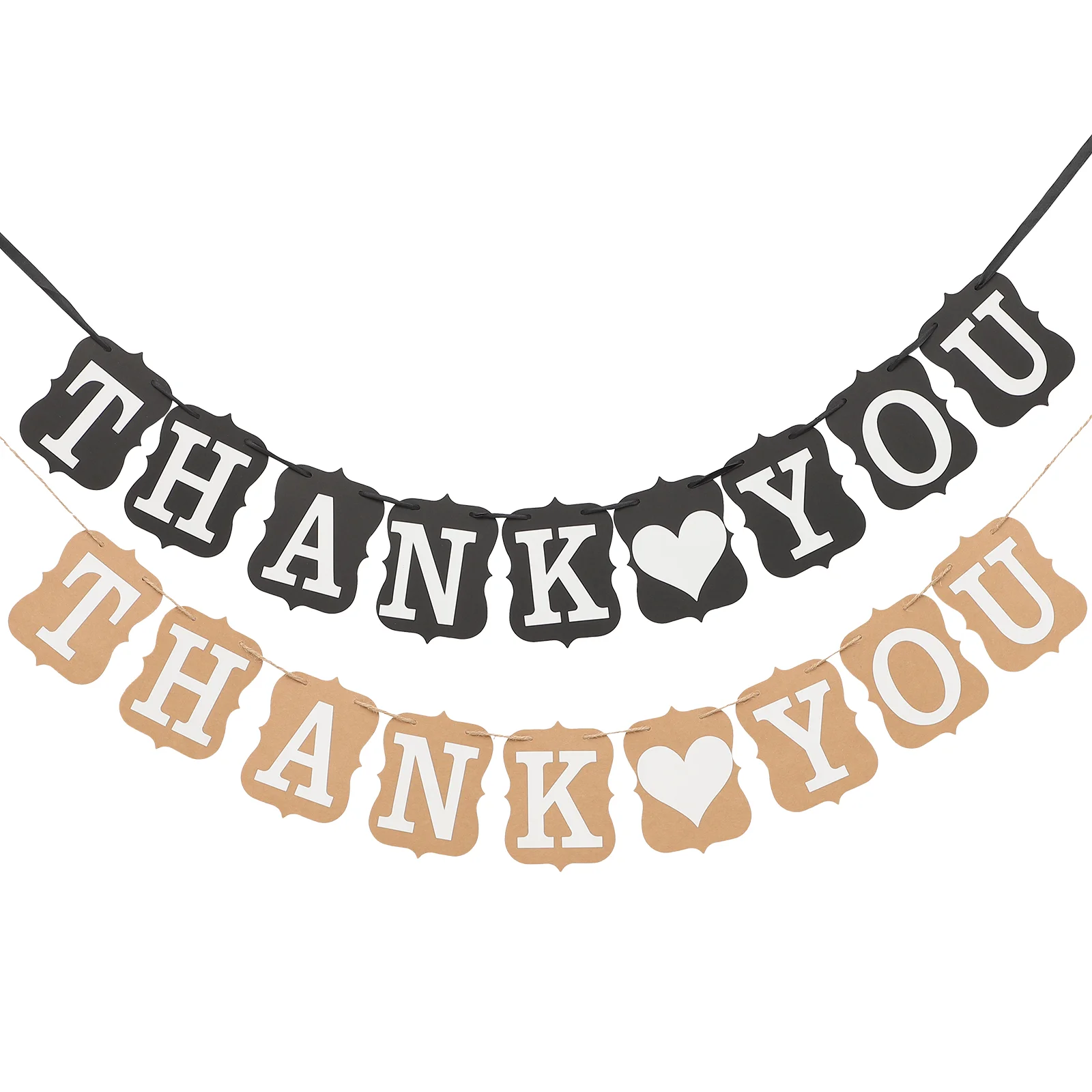 

Thank You Hanging Bunting Wedding Banner Flag Party Paper Banners Birthday Flags Supplies Day Thanksgiving Decorations