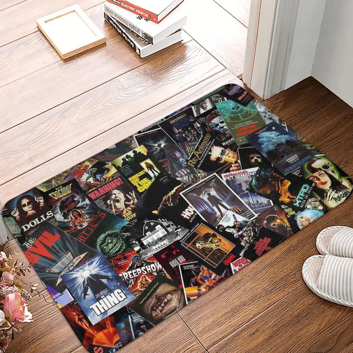 

Bedroom Mat Horror Movie Meme Cover Collage Doormat Kitchen Carpet Entrance Door Rug Home Decor