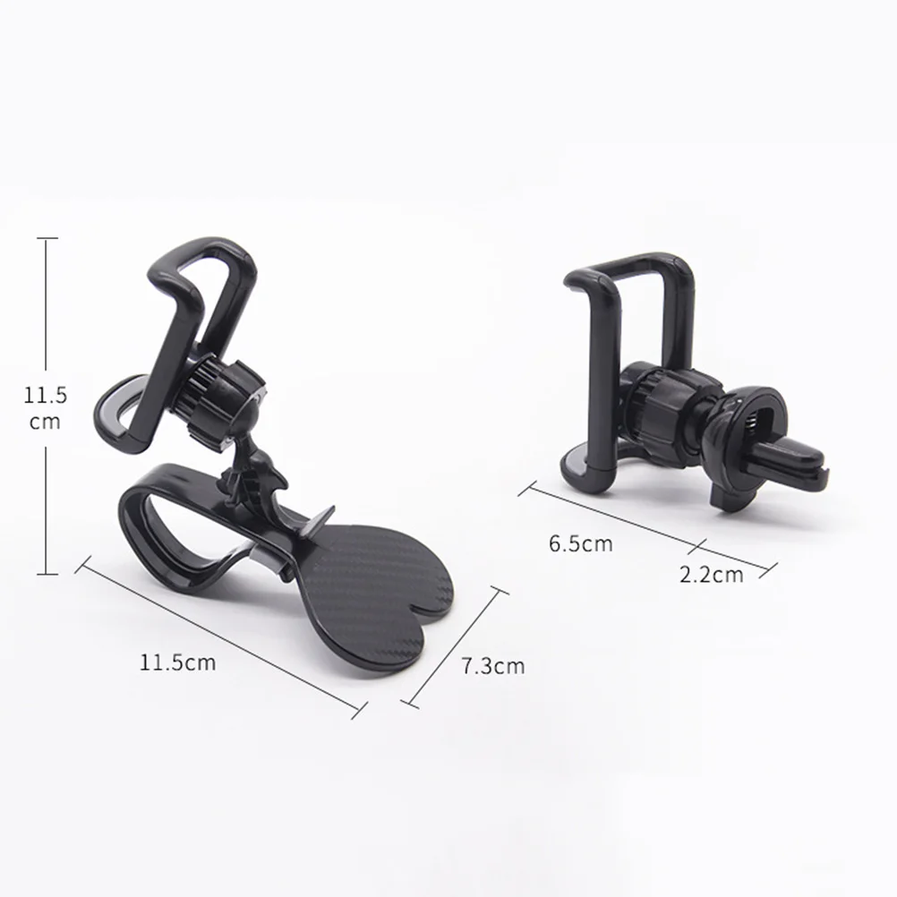 

360 Degree Rotateable Horizontal And Vertical Clip Car Holder(Black)