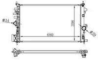 

BOP568016 for engine radiator INSIGNIA 1.608- (680 × 16) mechanical