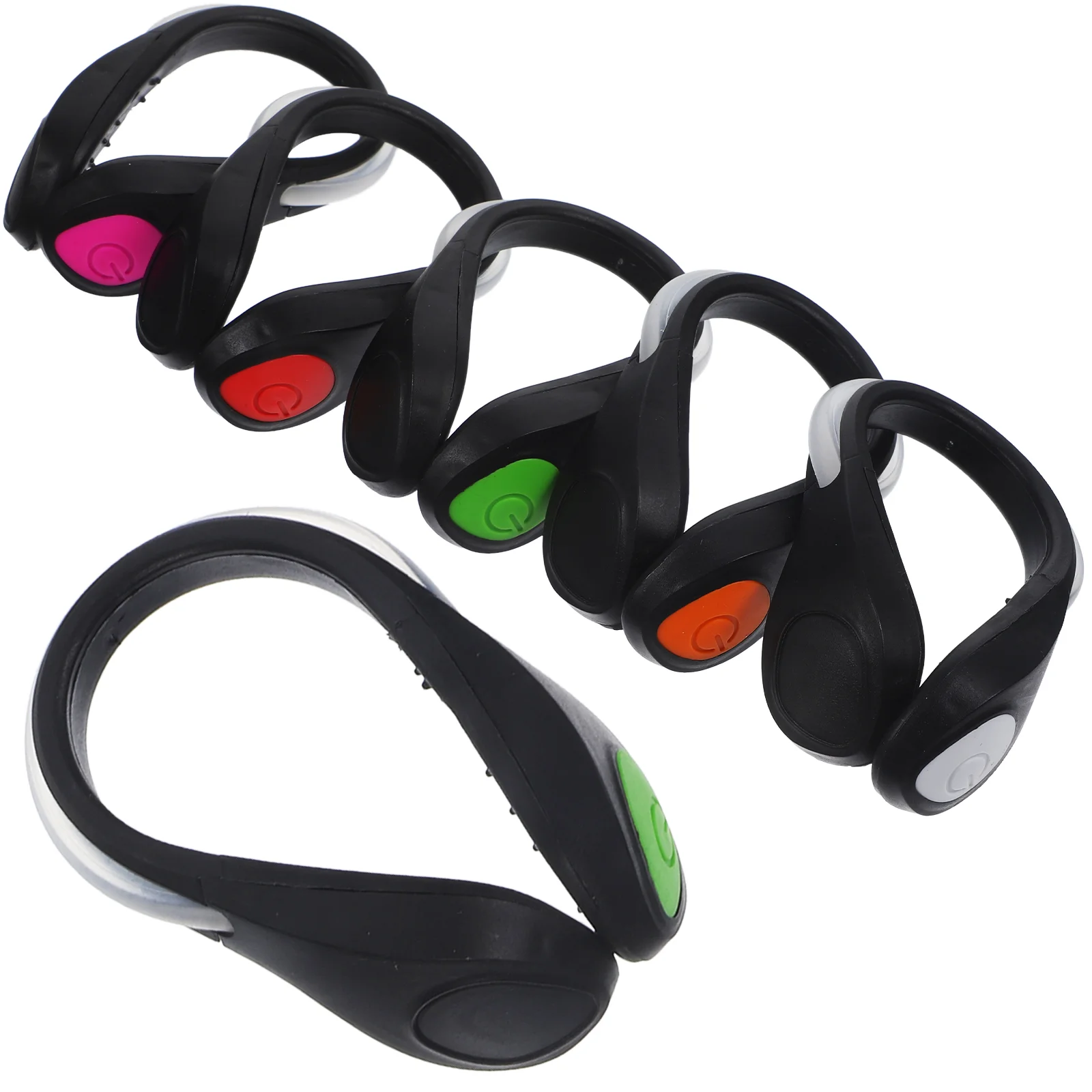 

6 Pcs Running Lights Bike Accessories Flash Shoe Night Clips Gear Collar Plastic