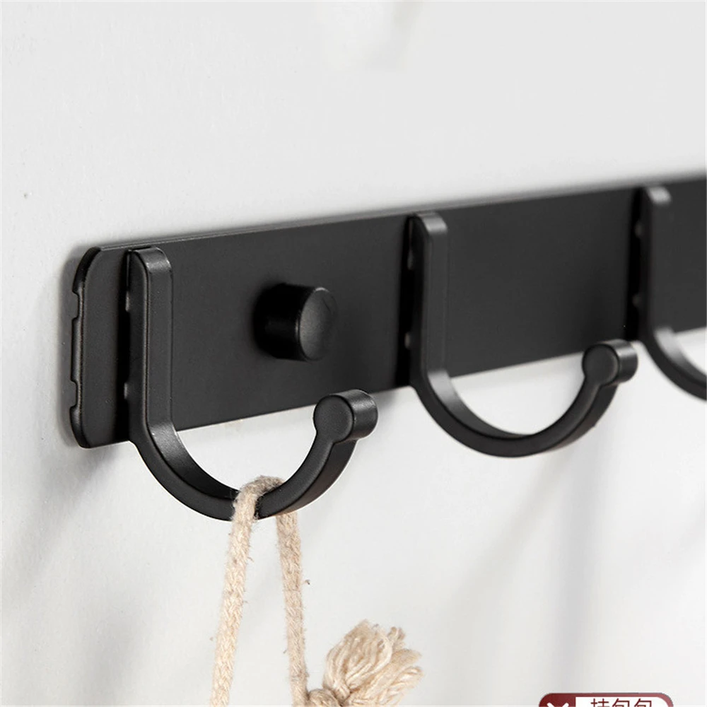 

Wall Mounted Hook Home Multifunction Robe Hook Punch-free Row Hook Towel Holder Coat Hanger Key Rack for Bathroom Kitchen Door