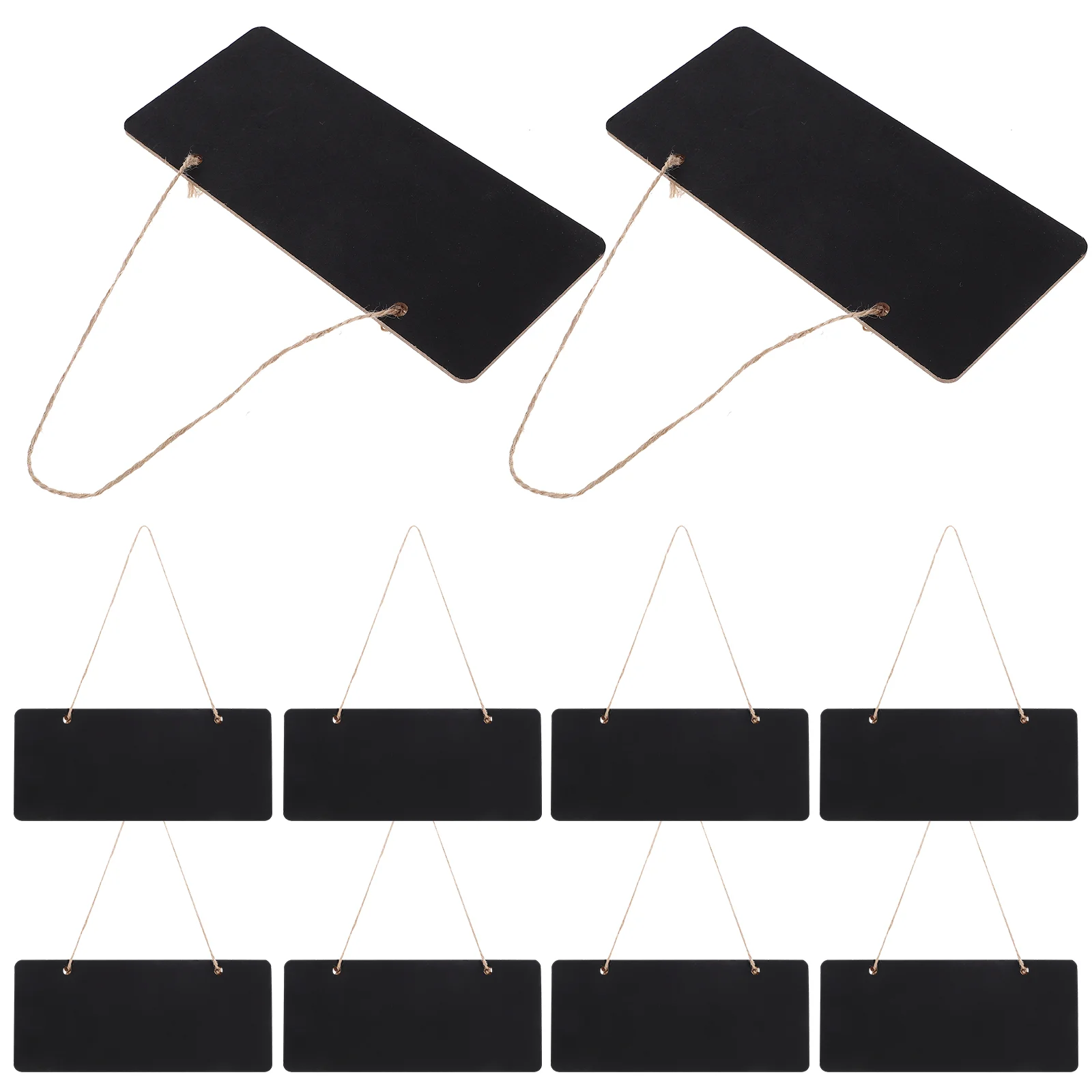 

10 Pcs Chalk Board Sign Message Board Hanging Small Blackboard Mini Wooden Kitchen