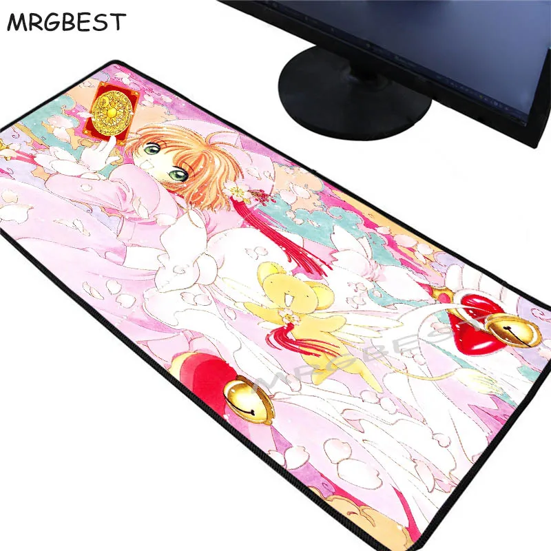 

MRGBEST Card Captor Sakura Anime Mousepad 60x30cm Large Gaming Mouse Pad Speed Gamer Locking Edge Laptop Notebook Desk Mat XXL