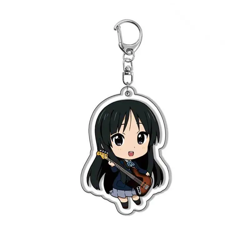 K-ON! Cartoon Anime Series Acrylic Keychain Backpack Pendant Unisex Birthday Gift Christmas Children's Toy