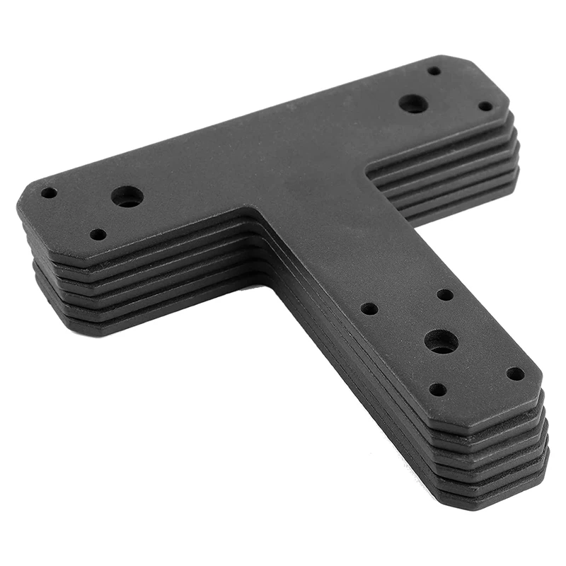 

SEWS-Column To Beam Connectors T Brackets - T Plate Flat Straight Steel Brackets Black 4Mm Thick For Patch Plates