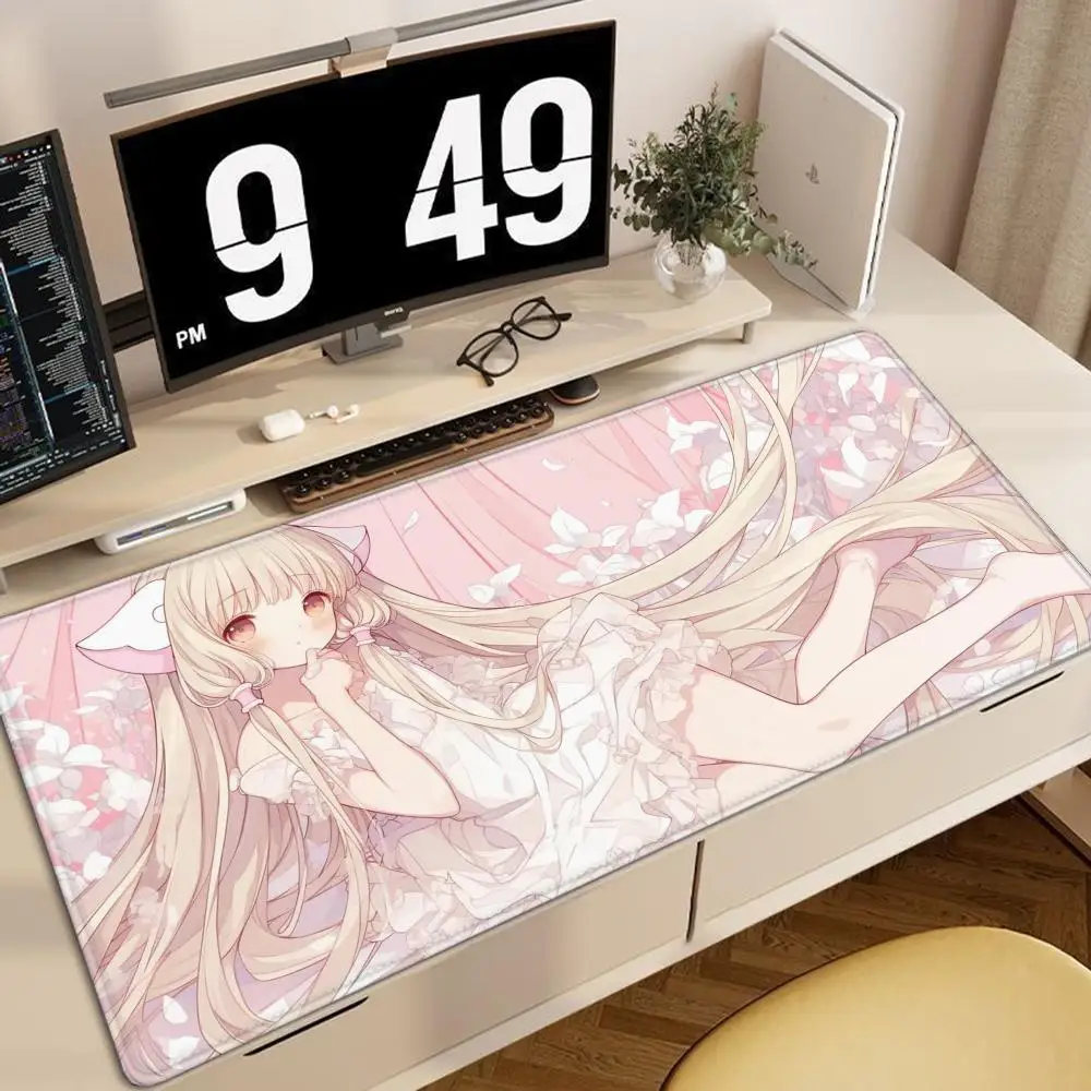 Фото Коврик для мыши Anime C-Chobits Cute Chii, нескользящий, резиновый, для геймеров, балансирующий, для компьютера, декоративный, для стола, для ноутбука, офисный, большой №1