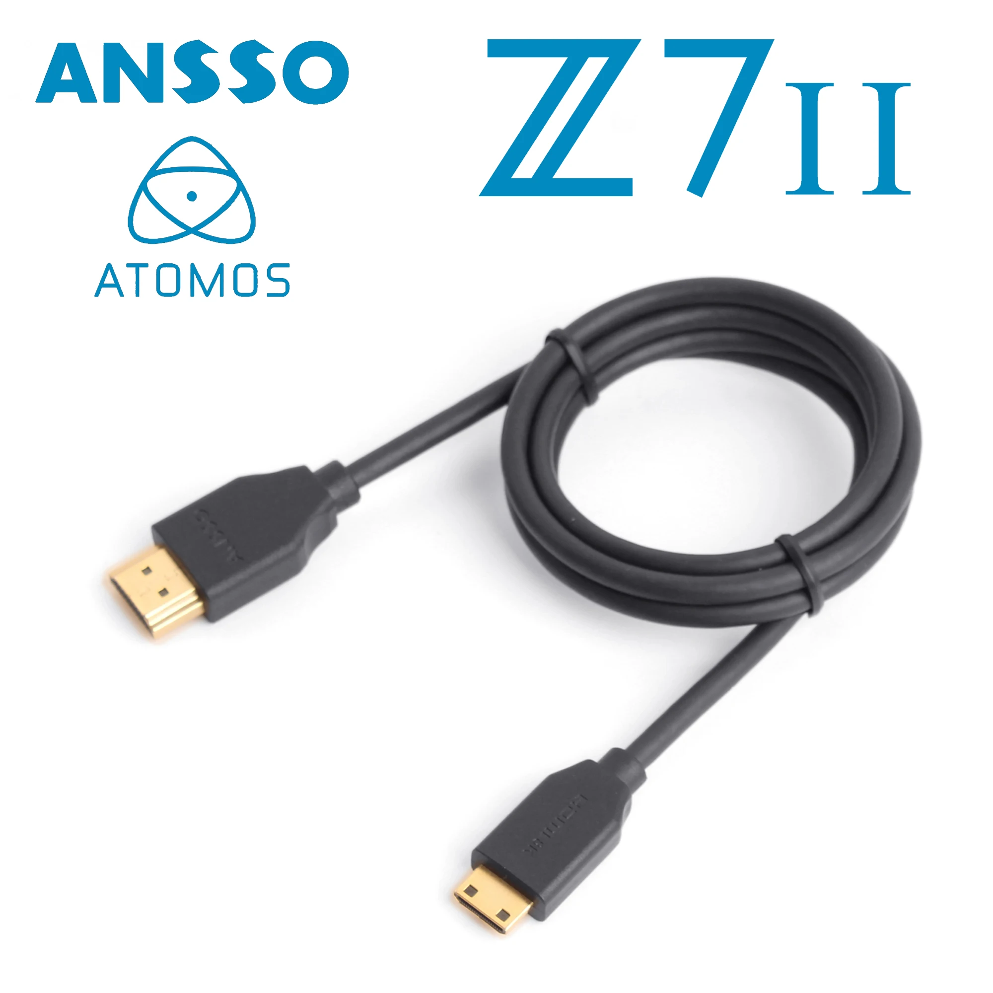 

Ansso 8K Mini HDMI compatible with 2.1 very thin cord Z7 II Z6 2 DSLR atomos Astro
