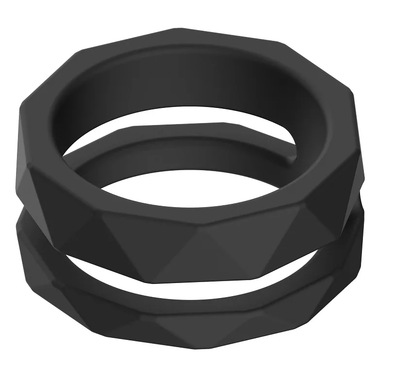 

Силиконовое двойное кольцо на пенис, кольцо на пенис для задержки эякуляции, мужское кольцо для эрекции, кольцо для растяжки мужского члена