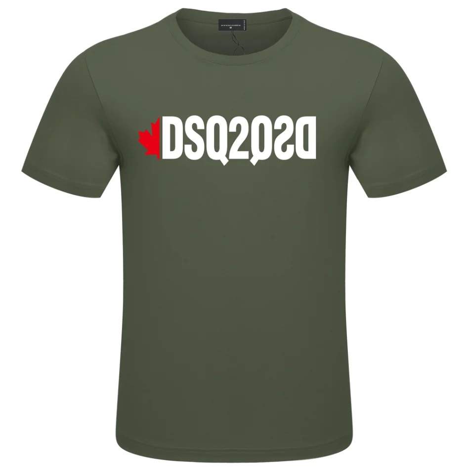 Мужские футболки с рукавом итальянские короткие DSQ2 Брендовые женские хлопковые