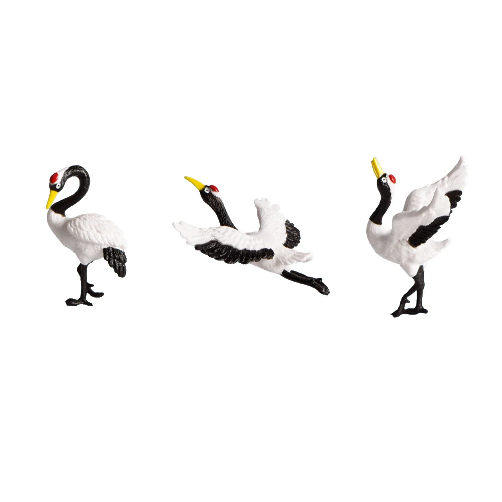 

Crane Miniature Red Crowned Statue Garden Zen Micro Accessories Landscape Resin Figurines Miniatures Adornment Figurine Crafts