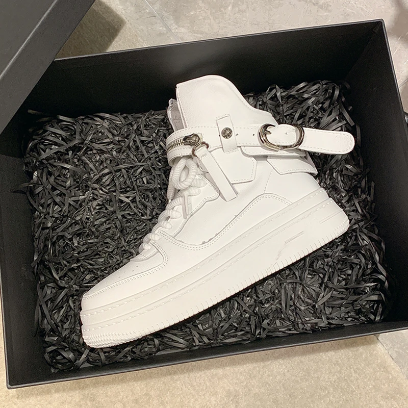 

Женские кроссовки на платформе, Повседневные высокие кроссовки из микрофибры, на толстой вулканизированной подошве, обувь для тренировок н...