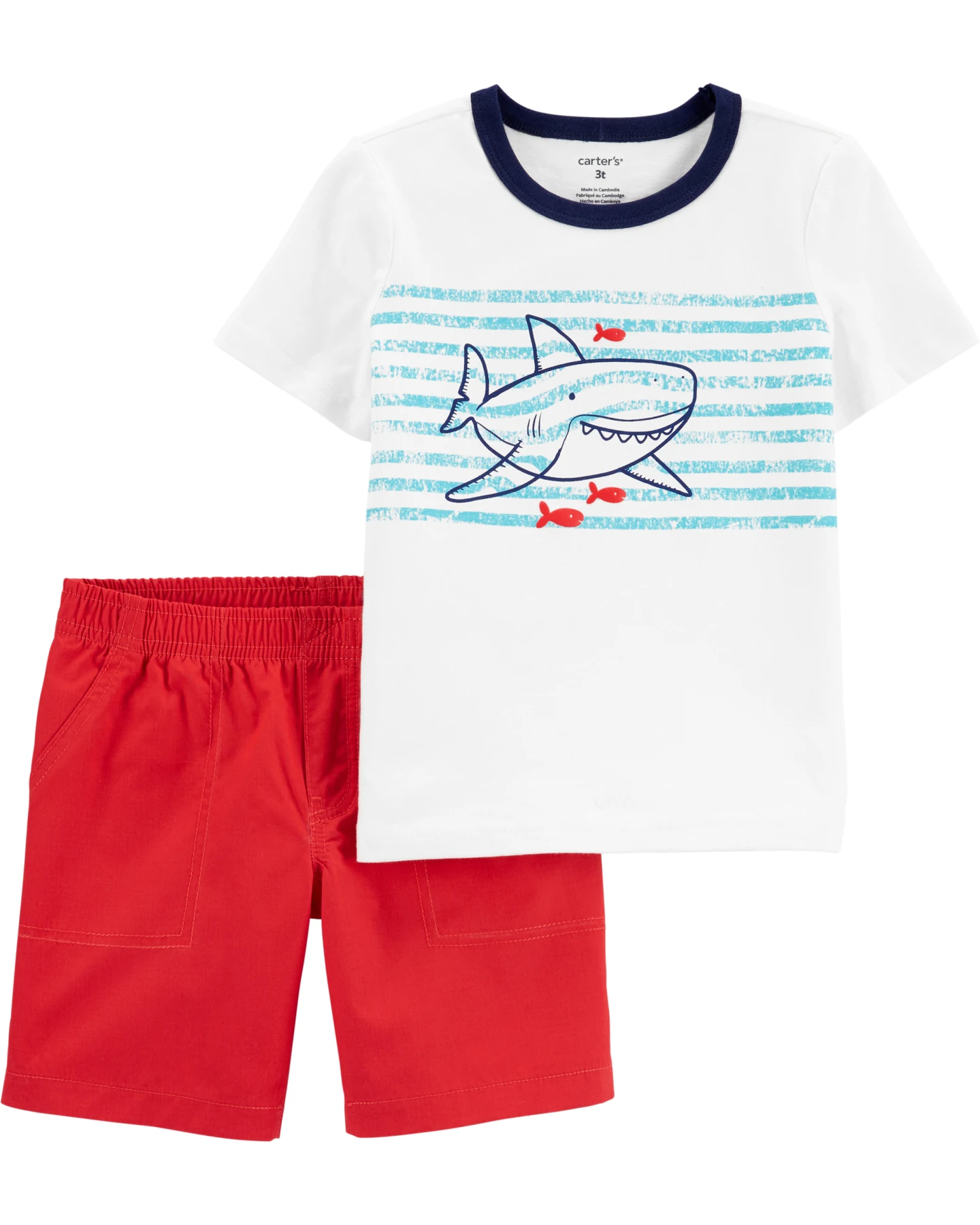 Комплект для мальчика футболка и шорты Carter's 2H394910 |