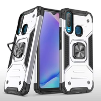 luxury shockproof phone case on for vivo y11 y12 y15 y17 cover ring stand car magnetic slim fit back shell for vivo y11 cover