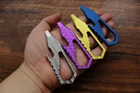 new titanium alloy pocket multi tool bottle opener crowbar hexagon wrench key chain beads pendants
