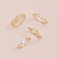 elegant 4 pieces ring jewelry love ring for women girls bride bridemaids rings for wedding party
