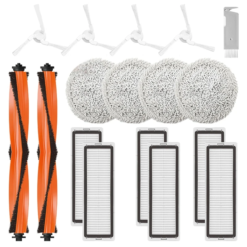 

17Pcs Main Side Brush HEPA Filter Mop Cloth Parts For Xiaomi STYTJ06ZHM / Mijia Pro Vacuum Cleaner Accessories