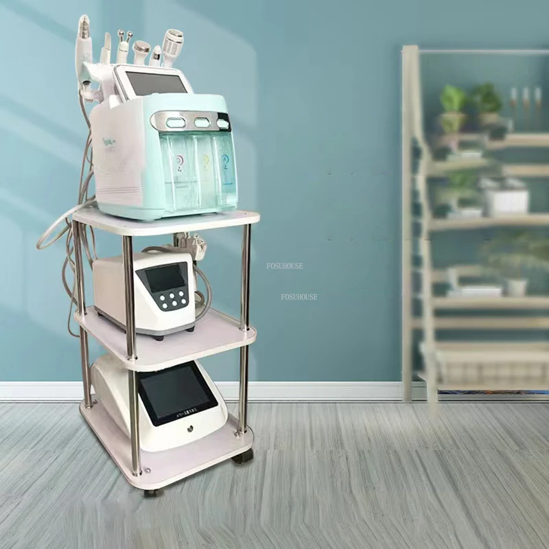 

Light Luxury Acrylic Salon Trolleys Beauty Salon Tool Trolley Modern Salon Furniture Simple Home Multi-layer Rack with Wheels