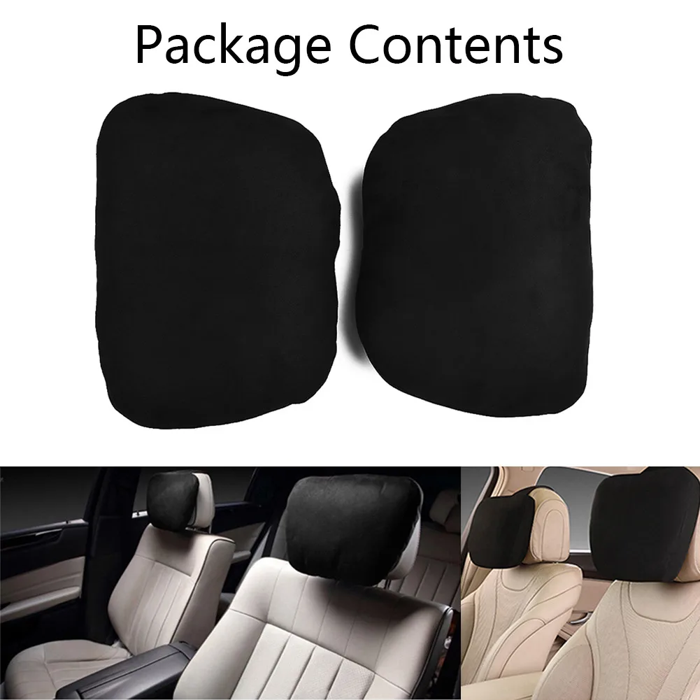 

2PC Car Headrest Maybach Design Class Ultra Soft Pillow For Mercedes Benz 29*19cm Cushion Accessories For Lumbar Neck Protection
