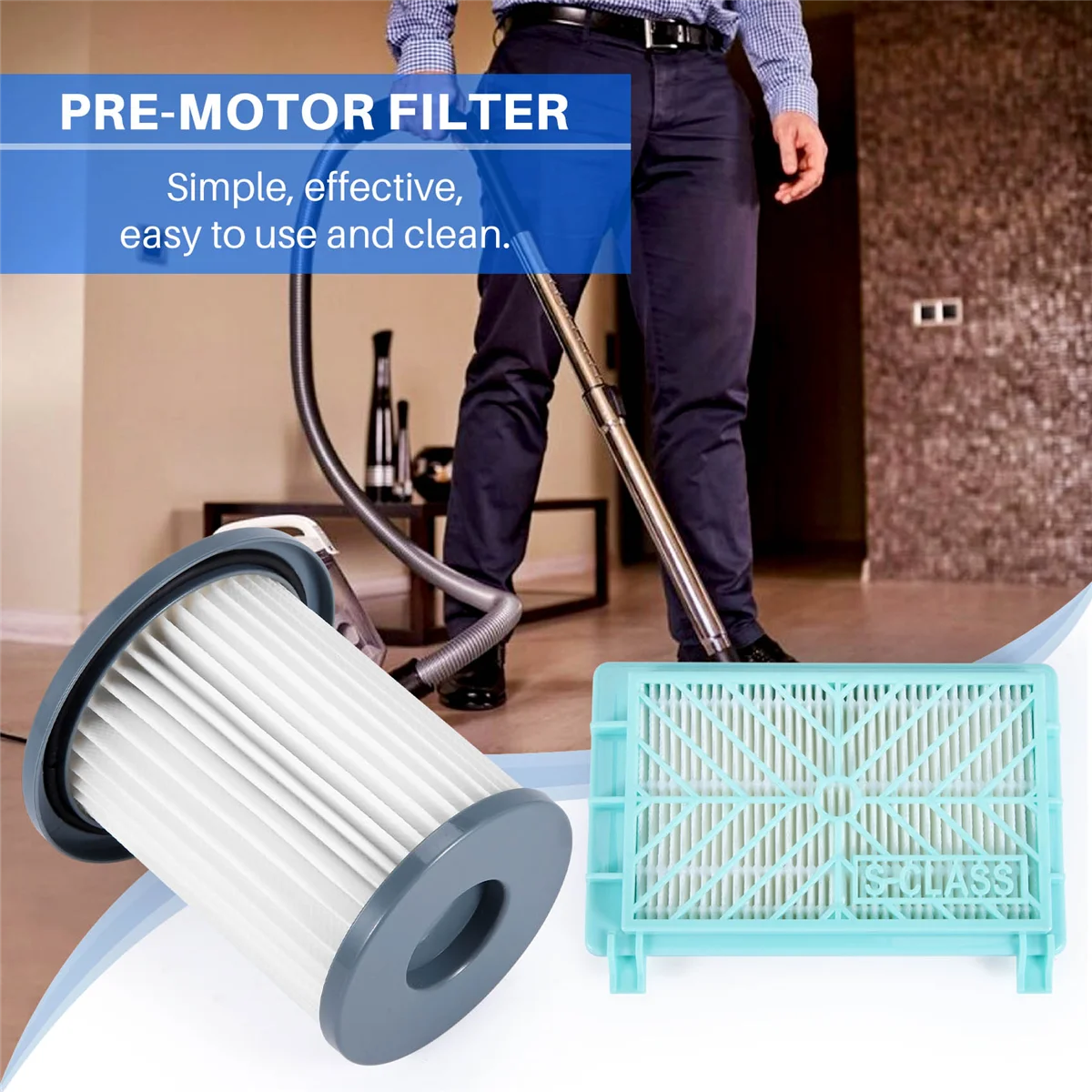 Фильтр hepa для пылесоса philips FC8740 FC8732 FC8734 FC8736 FC8738 FC8748 сменные фильтры 2 шт.