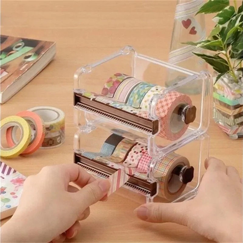 

Masking Tape Cutter Washi Tape Storage Organizer Cutter Office Tape Dispenser Office Supplies