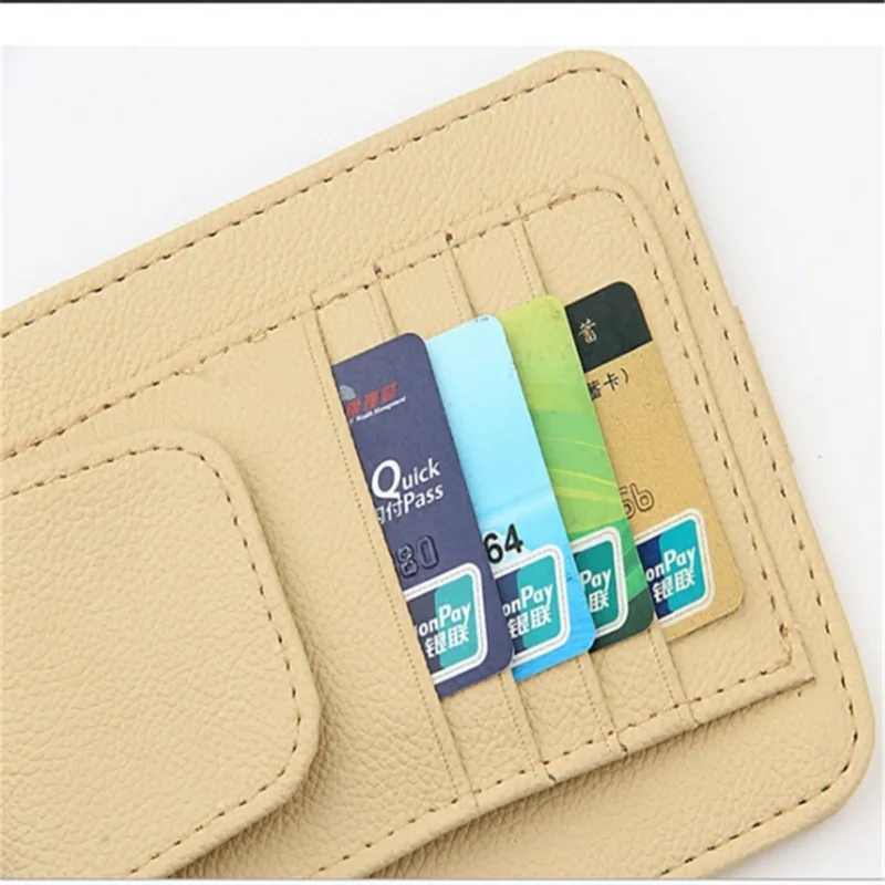 

Автомобильный солнцезащитный козырек, солнцезащитные очки, держатель для очков, зажим, упаковка для кредитных карт, однотонная сумка для хр...