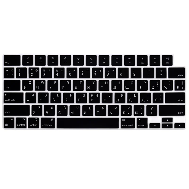 Защитная накладка на клавиатуру с русским языком для 2021 2023 Macbook Pro 14 A2442 A2779 16 A2485 A2780