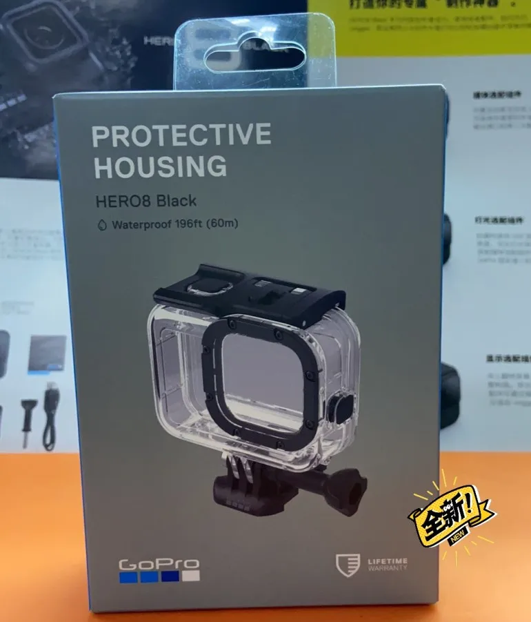 

Аксессуары для экшн-камеры защитная рамка/коробка водонепроницаемый защитный корпус для Gopro Hero 8 черный водонепроницаемый чехол 100% оригинал