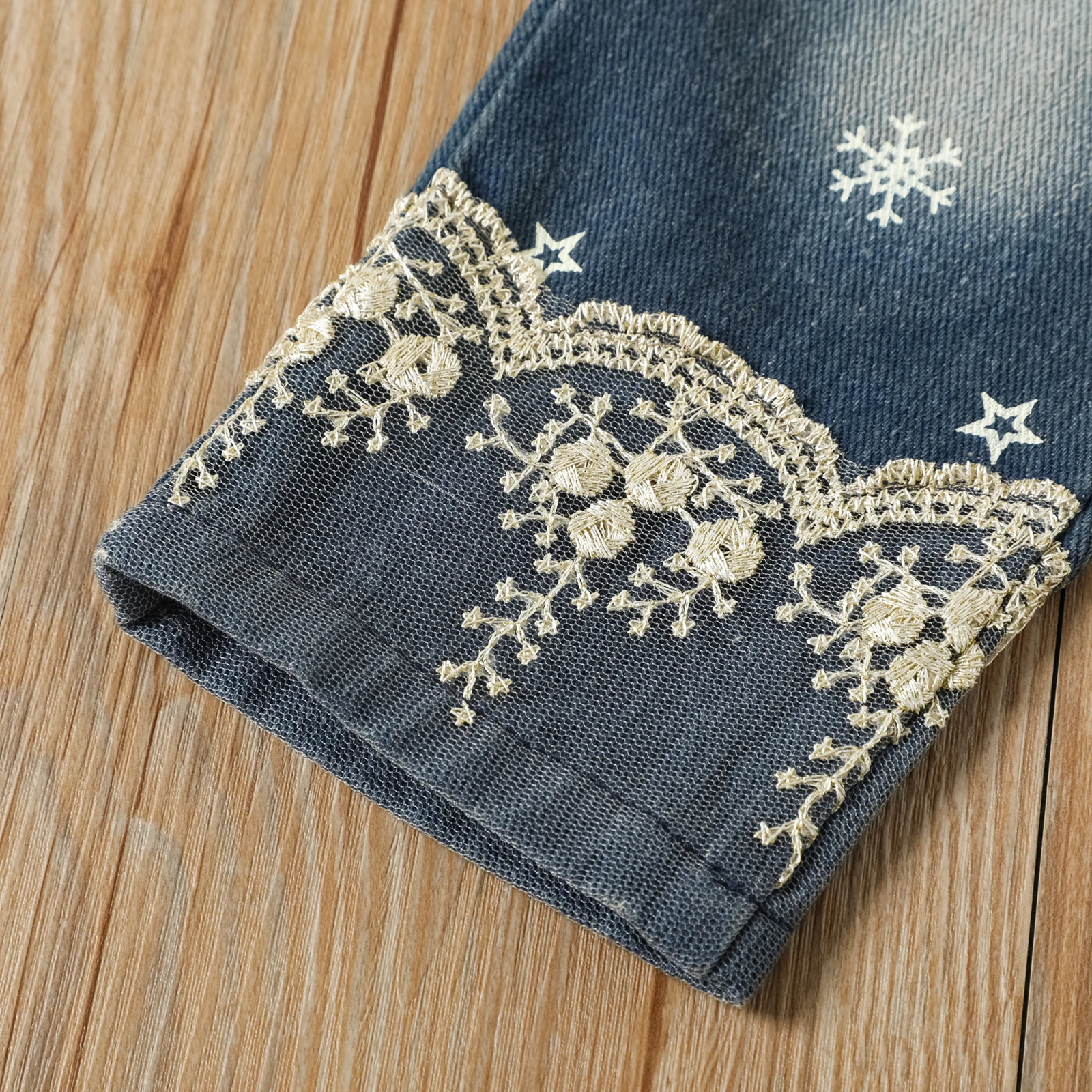 Брюки Детские сетчатые с длинными рукавами-фонариками и круглым вырезом на