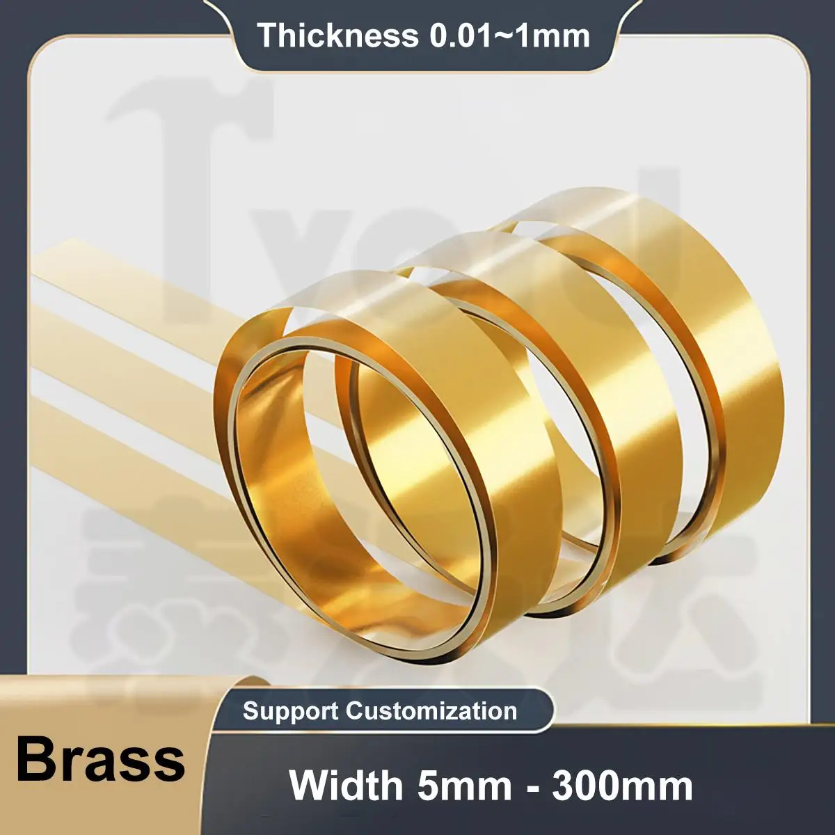1 метр латунной фольги, латунная полоса, толщина листа 0,01-1 мм, ширина 5-300 мм, латунная кожа, латунный металл, тонкая листовая фольга, пластина