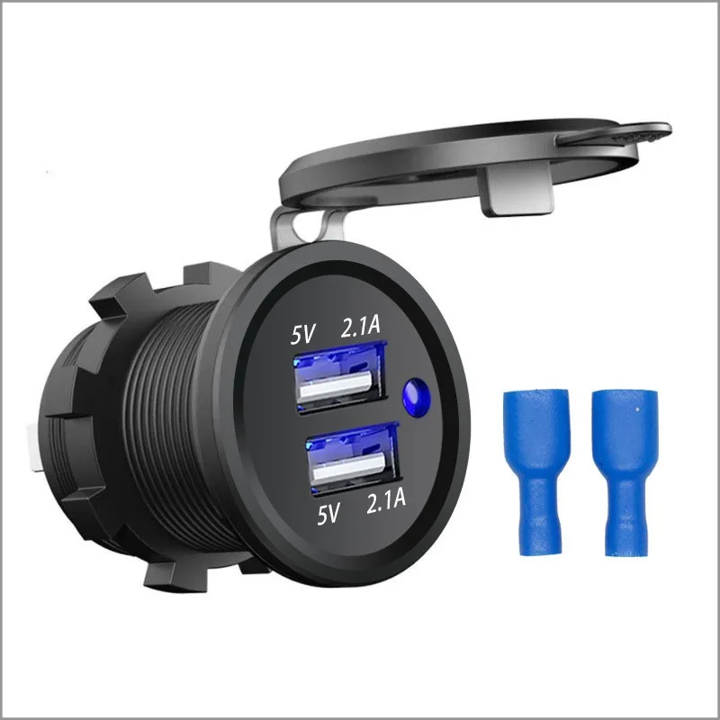 

5 В 3,1 А 12 В двойной USB автомобильное зарядное устройство водонепроницаемый адаптер питания розетка для автомобиля лодка грузовик мотоцикл RV ATV