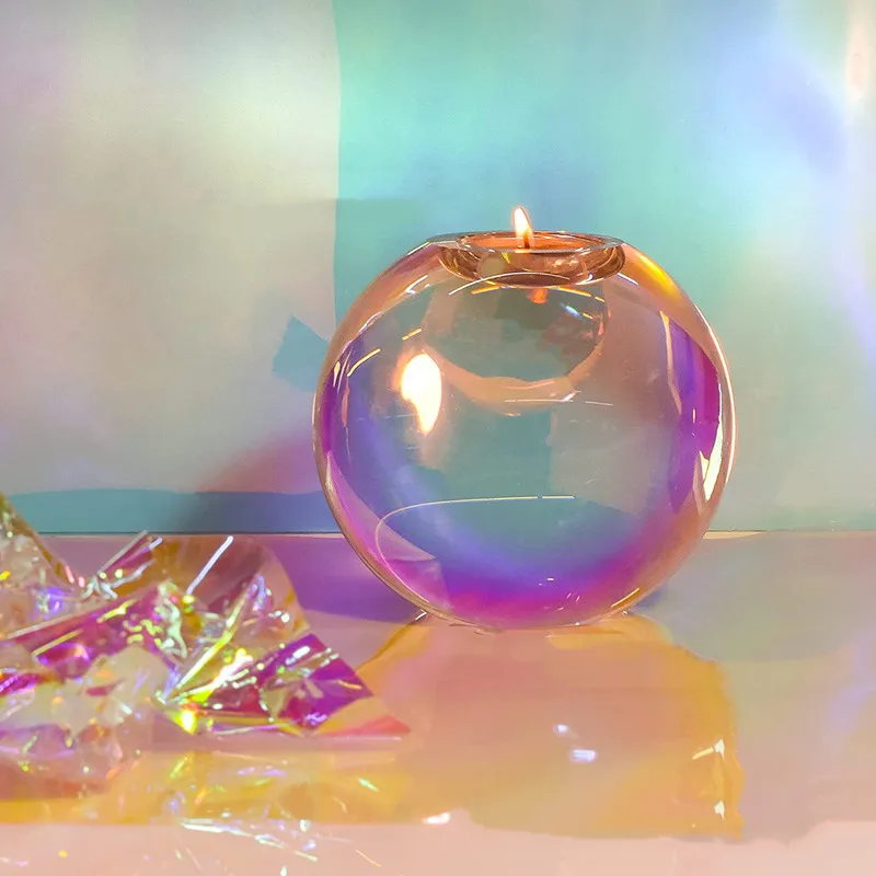 

Middle East Gift Crystal Incense Burner European Light Luxury Home Decoration Crystal Candle Holder